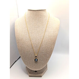 1/20 14k gold filled pendant necklace evil eye protection blue small